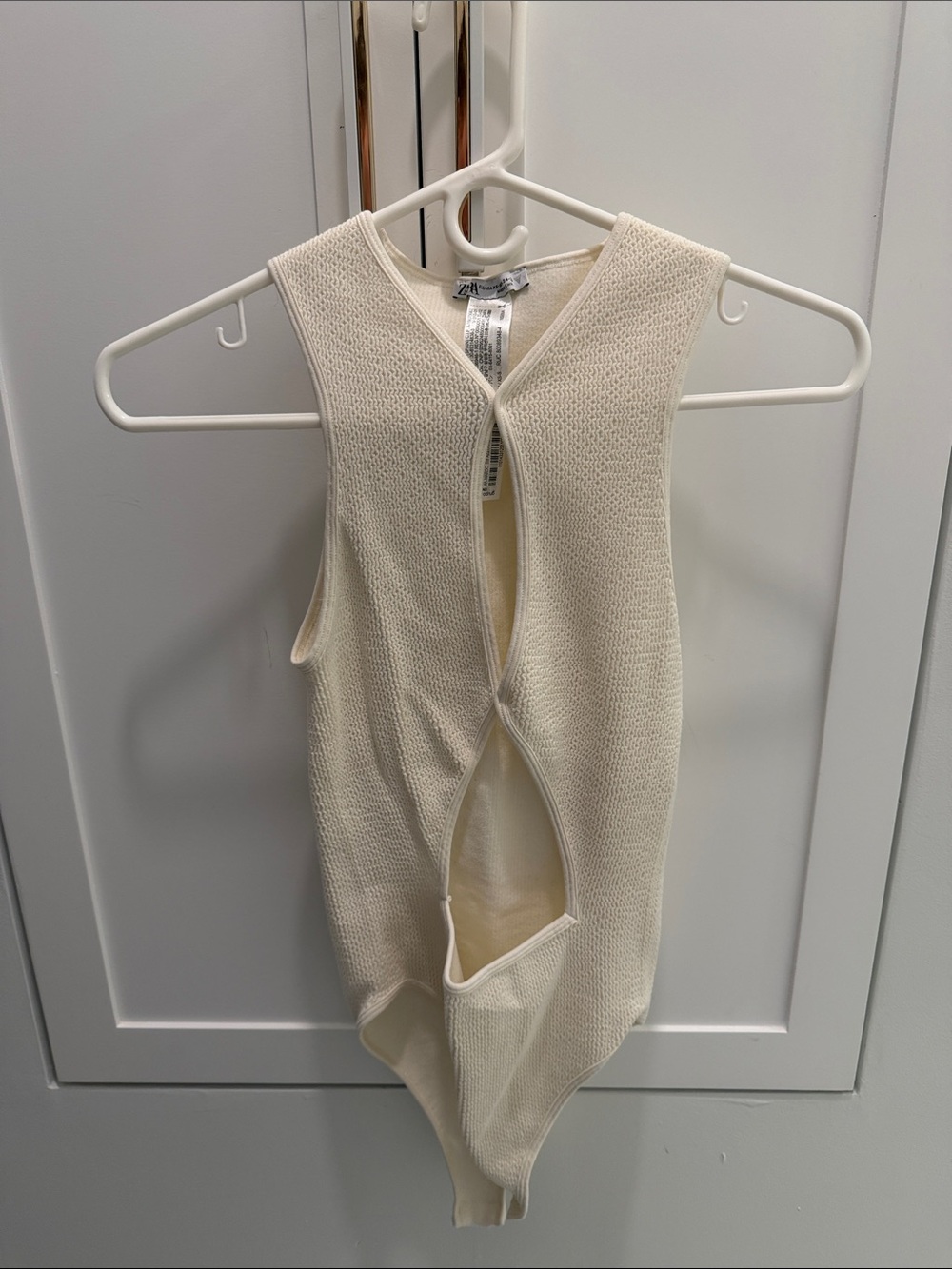 Zara Cream Cutout Bodysuit